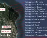 Mappa satellitare che mostra dove si trova il Conero, con le spiagge di Portonovo, Sirolo e Numana.