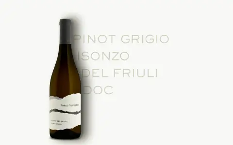 Bottiglia di Pinot Grigio fermo Borgo Conventi Isonzo del Friuli DOC.